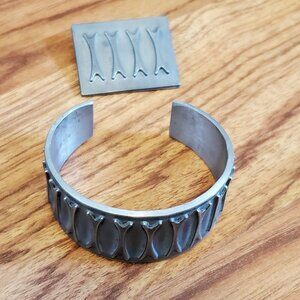 Modernist Brutalist MYLIUS BRODRENE Dance Cuff Bracelet + Pin Brooch MCM vintage